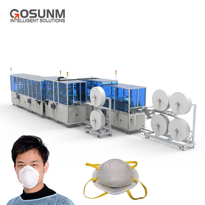 Auto N99 Cup Shape Face Mask Making Machine